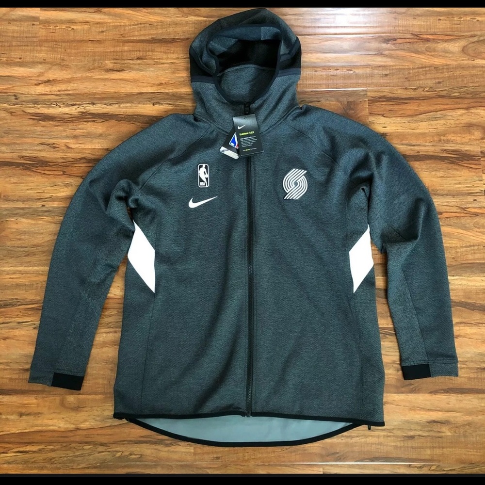 Nike NBA Portland Trailblazers Team Issue Warm Up Hoodie Jacket Men's Size Large